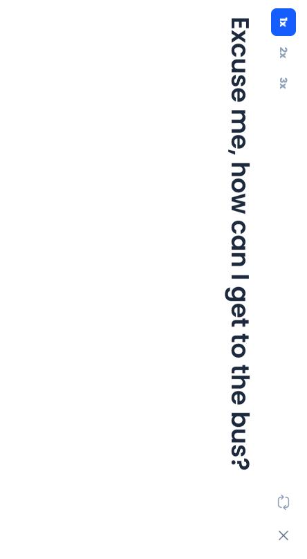 Big text mode — show translation in large font